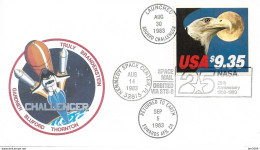 1983  USA Mi. 1648 C  Weißkopfseeadler Postal History - OFFICIAL FOLDER With FDC COVER NASA Space - 1981-1990