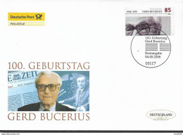 2006  Deutschland Germany   Mi.. 2538 FDC   100. Geburtstag Von Gerd Bucerius. - 2001-2010