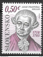 2018 Slowakei Slovensko  Mi. 840**MNH 300. Geburtstag Von Adam František Kollár. - Ungebraucht