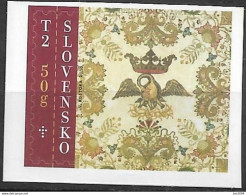 2018 Slowakei Slovensko  Mi. 839**MNH  Ostern:  Besticktes Tuch Mit Pelikanmotiv Zur Abdeckung Des Abendmahlkelches (17. - Ungebraucht