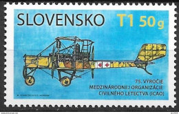 2019 Slowakei Slovensko  Mi. 868 **MNH  75 Jahre Internationale Zivilluftfahrtorganisation (ICAO) - Nuevos