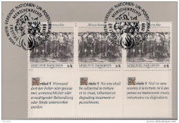 1989 UNO Wien  Mi. 96-7 Used  Allgemeine Erklärung Der Menschenrechte - Used Stamps