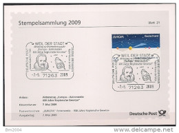 2009 Deuschland Germany  . Mi. 2732 Stempelsammlung 2009 Blatt  21  Europa - 2009