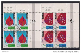 1994 Aland Mi. 86-7  Used Bloc Of 4 Pc  Europa : Entdeckungen Und Erfindungen - 1994