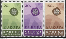 1967 Zypern  Mi. 292-4 **MNH  Europa - 1967