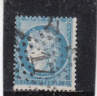 France - Année 1871/75 - N°YT 60A - Type Cérès - Oblitération Etoile Chiffrée - 25c Bleu - 1871-1875 Cérès