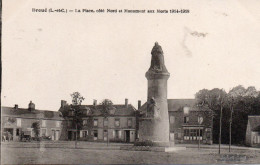 DROUE LA PLACE COTE NORD ET MONUMENT AUX MORTS 1914-1918 TBE - Droue