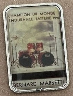 CHAMPION DU MONDE ENDURANCE BATTERIE 1990 - BERNARD MARSETTI - MUSIQUE - MUSIC - TAMBOURS - SYMABALES  -   (33) - Musique