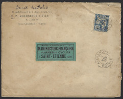 F15 - Egypt Alexandria French Office - Cover 1920 To Saint-Etienne France - Colonimos & Fils - Covers & Documents