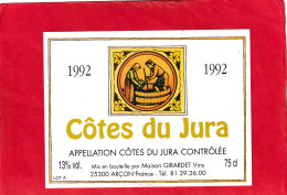 COTES DU JURA  .  1992 - Autres & Non Classés