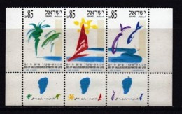 ISRAEL, 1992, Unused Stamp(s), With Tab, Sea Of Galilee, SG1160-1162, Scannr. 17890 - Unused Stamps (with Tabs)