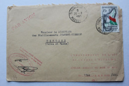 1960 ,COMMANDEMENT DE L'AIR  De La Zone D' Outre No3 CACHET ATELIER MAGASIN DE BASE 10/181 GRIFFE HORIZONTALE  CPT CITON - Militärische Luftpost