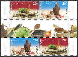 Bosna Bosnia Bosnien Croatian (Mostar) 2005 Europa Cept Food Mi.no. 154-55 Bl. Of 4 With Labels MNH ** Postfrisch Neuf - 2005