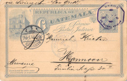 BR73675 Republica De Guatemala Postcard 1901 To Hannover - Guatemala