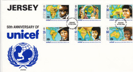 Jersey 1996, Unicef - On Official FDC - Jersey