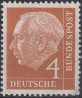 1954 Deutschland > BRD, ** Mi:DE 178xWv, Sn:DE 703, Yt:DE 63, Professor Dr. Heuss "Heuss (I)" - Ungebraucht