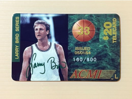 Mint USA UNITED STATES America ACMI Prepaid Telecard Phonecard, Larry Bird Series $20 Card (800EX), Set Of 1 Mint Card - Collezioni