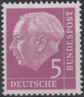 1954 Deutschland > BRD, ** Mi:DE 179xWv, Sn:DE 704, Yt:DE 64, Professor Dr. Heuss "Heuss (I)" - Ungebraucht