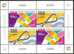 Bosna Bosnia Bosnien Croatian (Mostar) 2007 Europa Cept Mi.no. Bl. 10 (200-01) MNH ** Postfrisch Neuf - 2007