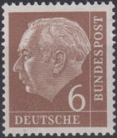 1954 Deutschland > BRD, ** Mi:DE 180xWv, Sn:DE 705, Yt:DE 65, Professor Dr. Heuss "Heuss (I)" - Ungebraucht