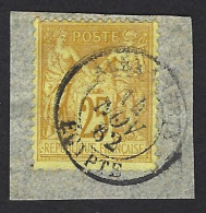 F19 - Egypt Alexandria - Stamp France 1877 Yv 92 With Cancel Alexandrie 1882 - Lettres & Documents