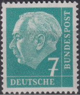 1954 Deutschland > BRD, ** Mi:DE 181xWv, Sn:DE 706, Yt:DE 65A, Professor Dr. Heuss "Heuss (I)" - Ungebraucht