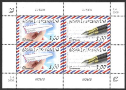 Bosna Bosnia Bosnien Croatian (Mostar) 2008 Europa Cept Mi.no. Bl. 14 (226-27) MNH ** Postfrisch Neuf - 2008