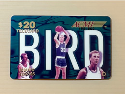 Mint USA UNITED STATES America ACMI Prepaid Telecard Phonecard, Larry Bird Series $20 Card (800EX), Set Of 1 Mint Card - Sammlungen