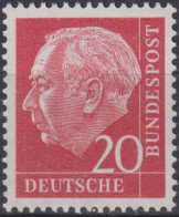 1954 Deutschland > BRD, ** Mi:DE 185xWv, Sn:DE 710, Yt:DE 69, Professor Dr. Heuss "Heuss (I)" - Ungebraucht