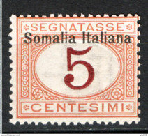 Somalia 1909 Segnatasse Sass.S12 **/MNH VF/F - Somalie