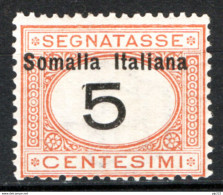 Somalia 1926 Segnatasse Sass.S41 */MH VF/F - Somalië