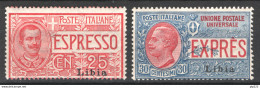 Libia 1915 Espressi Sass.1/I-2/I **/MNH VF/F - Libye