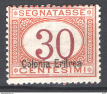 Eritrea 1920 Segnatasse Sass.S17 **/MNH VF/F - Eritrea