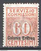 Eritrea 1916 Serv.Commissioni Sass.SC2 */MH VF/F - Erythrée