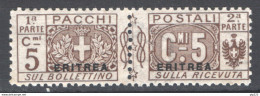 Eritrea 1916 Pacchi Postali Sass.PP1 **/MNH VF/F - Erythrée