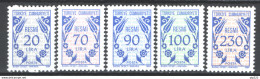 Turchia 1984 Segnatasse Unif.S171/75 **/MNH VF/F - Dienstzegels