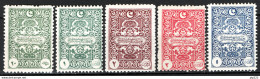 Turchia 1922 Segnatasse Unif.S59/63 */MH VF/F - Timbres-taxe