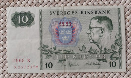 Sweden - Schweden - Suede 10 Kronor 1968X - X057235* Replacement Banknote - Svezia