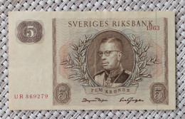 Sweden - Schweden - Suede 5 Kronor 1963 - UR869279 - Suède