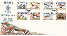 Jersey 1997, Sea Birds Definitives (Part 1) - On Official FDC - Jersey