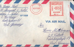 ! Luftpostbrief, Airmail Cover, Meter Cancel 1969 Singapur, Singapore, Reederei - Singapour (1959-...)
