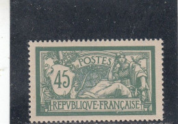 France - Année 1907 - Neuf** - Type Merson - N°YT 143 - 45c Vert Et Bleu - Ungebraucht