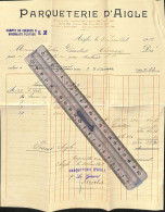 Facture Parqueterie D'Aigle 1906 Decosterd Pour Expédition Gare De Montreux Bois Lames De Sapin - Switzerland