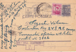 Romania, 1944, WWII Military Censored OPM, CENSOR , POSTCARD STATIONERY, PMC COMUNIST PROPAGANDA - 2. Weltkrieg (Briefe)