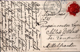 ! 1909 Portofreie Adels Postkarte Aus Neuburg An Der Donau, Bayern An Prinzessin Von Der Leyen, Schloss Uhlstadt Franken - Lettres & Documents