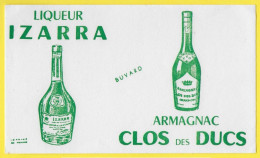 BUVARD BLOTTING PAPER LIQUEUR IZARA ARMAGNAC CLOS Des DUCS - Liqueur & Bière