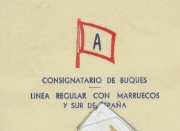 1958 ENTETE NAVIGATION ARTUTO ALMENAR PIQUER Grao De Valencia Espagne => Carratala Alicante  NAVIRE Marina Y Consuelo" - Spain