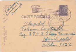 Romania, 1944, WWII  Censored, CENSOR OPM #3122 , POSTCARD STATIONERY - 2de Wereldoorlog (Brieven)