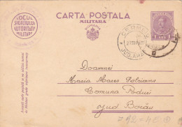 Romania, 1939, WWII  Censored, CENSOR, POSTCARD STATIONERY - Cartas De La Segunda Guerra Mundial