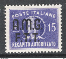 Trieste A 1949 Recapito Sass.Rec.3 */MVLH VF/F - Eilsendung (Eilpost)